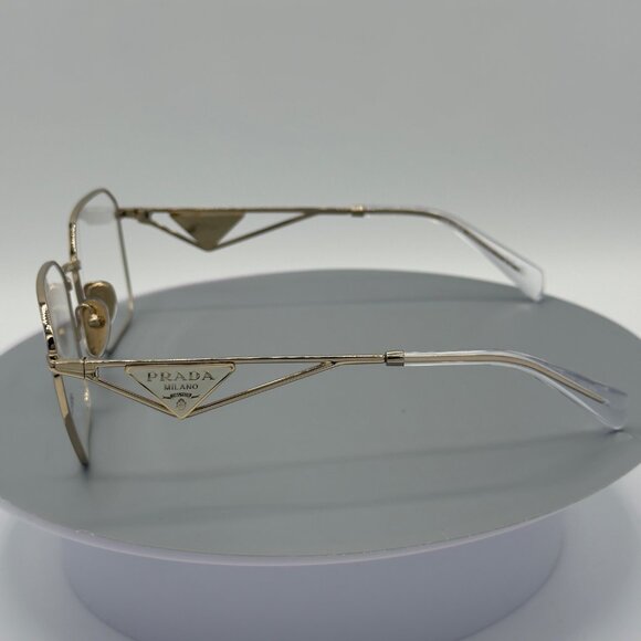 PRADA PR A51V ZVN1O1 Pale Gold Demo Lens 55 mm Women's Eyeglasses - Picture 3 of 11